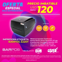 IMPRESORA ETIQUETA BARPOS Z220T