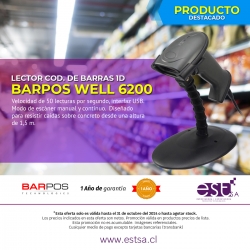 LECTOR DE CÓDIGO DE BARRA BARPOS WELL 6200