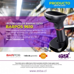 LECTOR DE CÓDIGO DE BARRAS BARPOS 9610